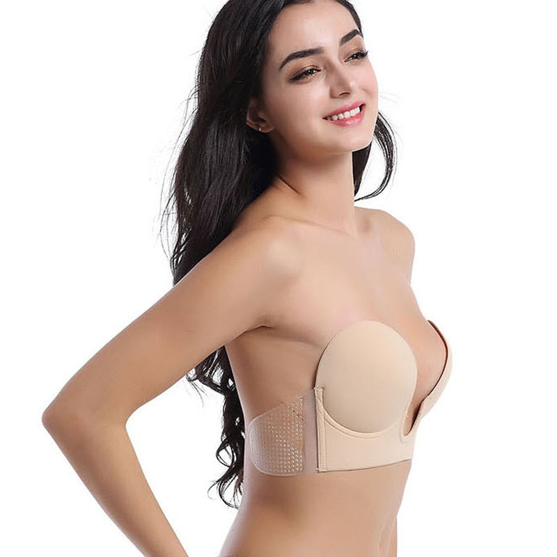 Strapless Invisible Push Up Plunge Bra - Special 25% OFF